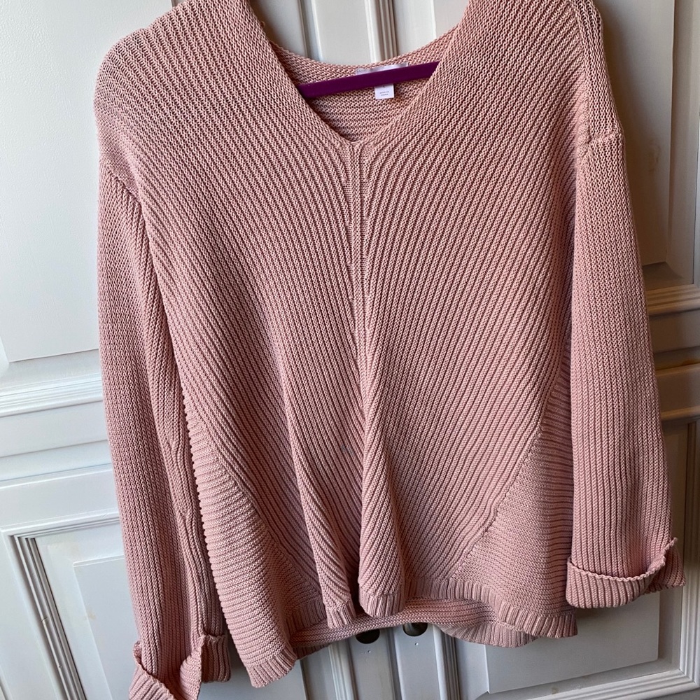 light pink sweater